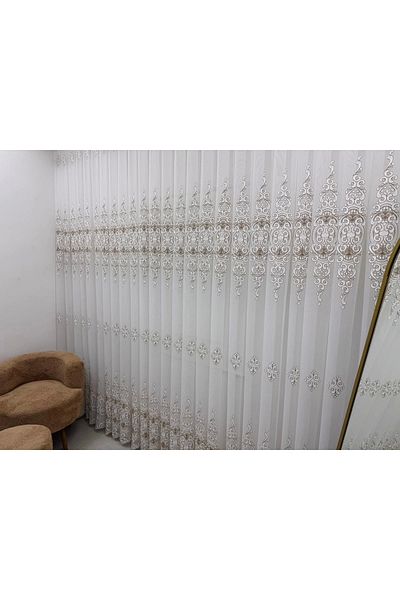 NİVEMESHOME Nivemeshome Ella First Quality 1/3 Dense Pleated Tulle Curtain Apm