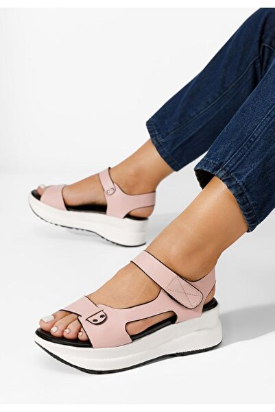 B T Shoes Sandale cu platformă Blueberry roz