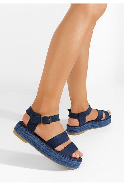 B T Shoes Sandale cu platformă Coraline albastre