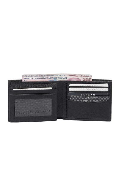 Tergan Black Genuine Leather Men's Wallet - S1Ce 00001498 -U9G