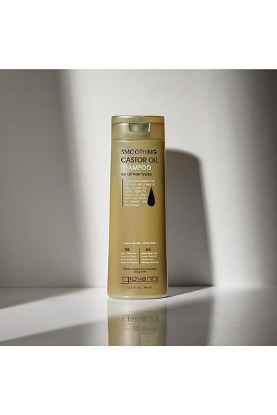 Giovanni Giovanni Smoothing Castor Oil Shampoo, with Jojoba, Argan, Coconut Oil, Shea Butter & Keratin, 399ml