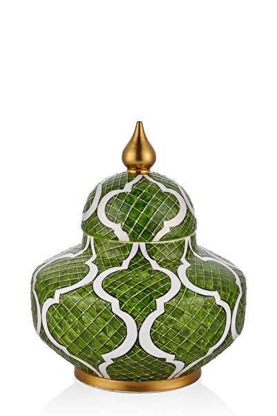 SETABIANCA Seta Küp Yılan Desen Yeşil 22*22*28 Cm