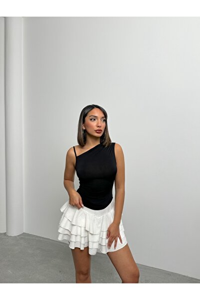 BEJNA Women's Strappy Single Shoulder Blouse