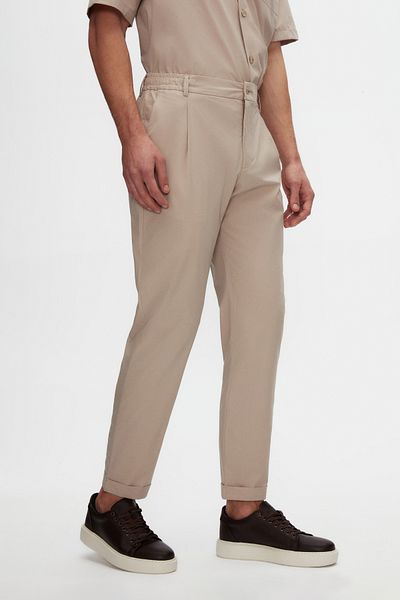 Twn Relaxed Fit Beige Thin and Light Rpt Jogger Pants