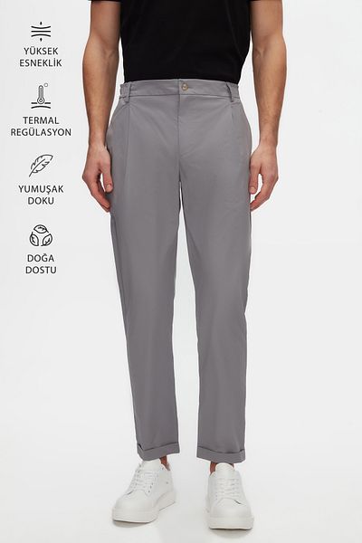 Twn Relaxed Fit Gray Thin and Light Rpt Jogger Pants