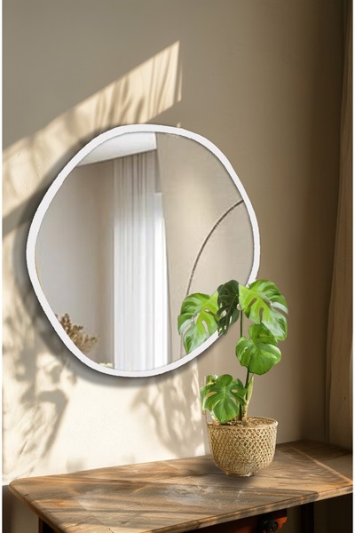 CG HOME Asimetrik Ayna, Duvar Aynası, Konsol Aynası, Çerçeveli Ayna 60CM