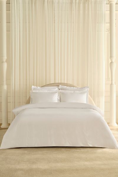 Karaca Home Set cuvertură de pilota albă dublă Percale - Colecția Albă Ina