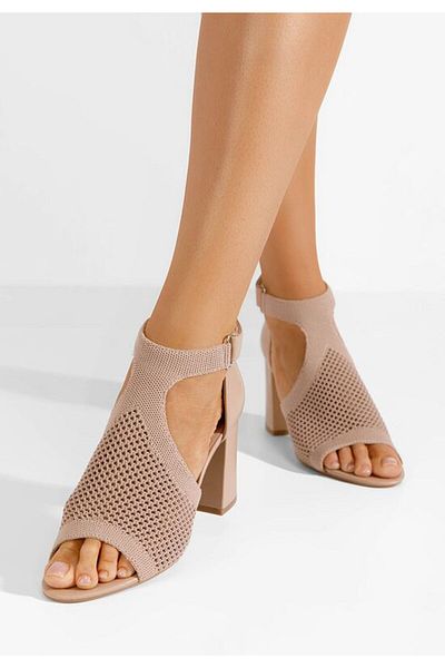B T Shoes Sandale cu toc gros Oxiana kaki