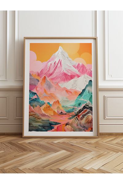 HOMEPACK Единична картина в дървена рамка, единичен плакат, картина TK/1065