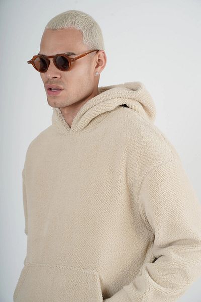 Butik Unisex Plush Hooded Oversize Kangaroo Pocket Unisex Trend We