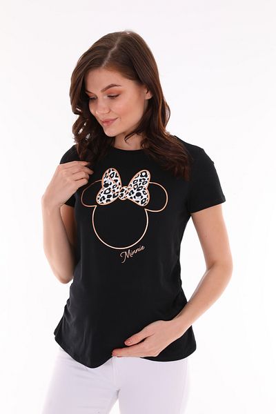 EMSE S E Tricou din țesătură elastică din bumbac moale imprimat în față