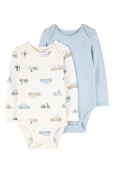 Carter's Baby Boy 2-Piece Long Sleeve Purelysoft Body Set