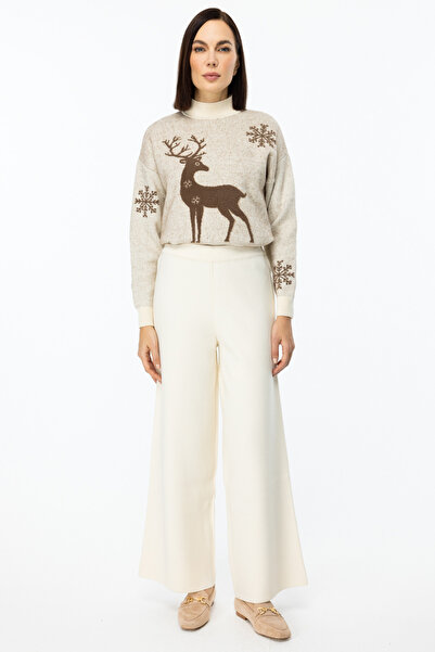 ON Beli Lastikli Bol Paça Triko Pantolon