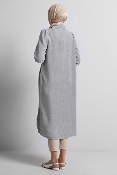 TRENDTESETTÜR Women's Gray Long Tunic t 4716