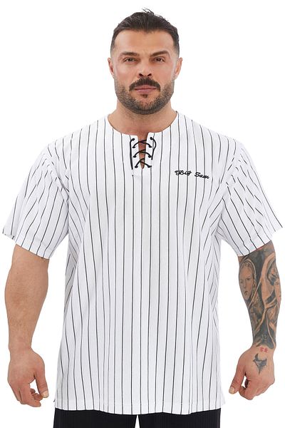 Big Sam Oversize Cotton T-Shirt, Lace-Up Rag Top Big Sam 3371