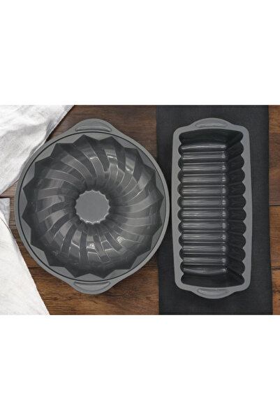 CKM silikon قالب كيك سيليكون مكون من قطعتين (باستون وشرائح)