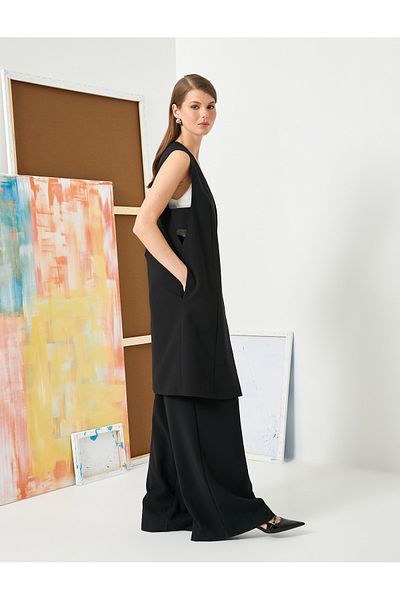 Koton Classic Long Vest Sleeveless