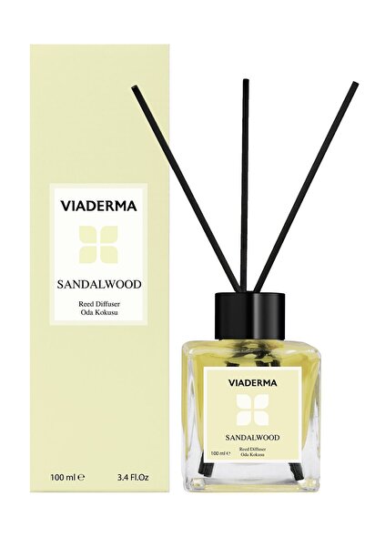Viaderma Kare Şişe Sandal Ağacı Bambu Çubuklu Oda Kokusu 100 ml