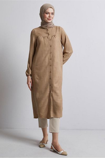 TRENDTESETTÜR Γυναικείο μακρύ τουνίκ Mink T 0716