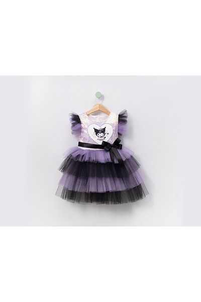 Lumia Baby Rochie Kuromi din tul stratificat cu detaliu curea