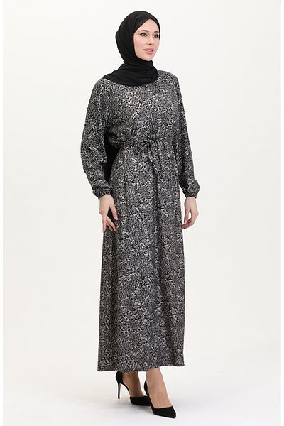 sefamerve Ζωντανό Emrpime Suede Φόρεμα 4582İ-01 Μαύρο