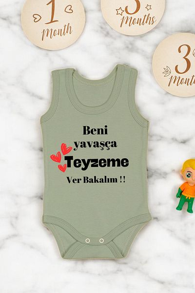 bebetospik 100% Cotton Give Me Gently to Auntie Printed Soft Texture Printed Bodysuit & Bodysuit