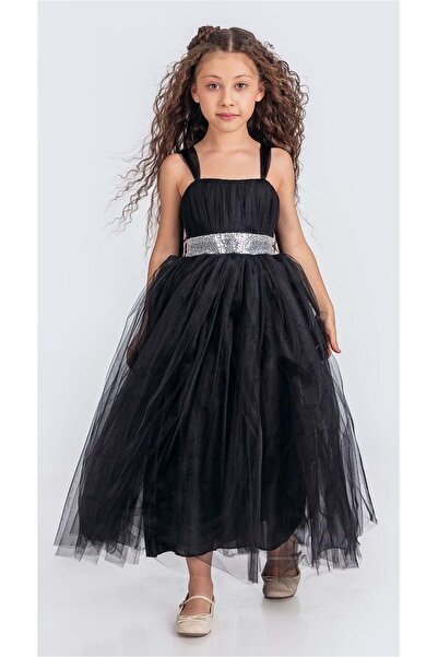 s.t. sebat tekstil Rochie de seara pentru fete din satin Gipeli, cu fusta lun...