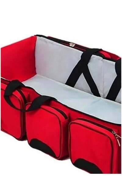 COOYA 4-in-1 Multifunctional Large Capacity Traveling Baby Diaper Bag, With Waterproof Cushioning, Red