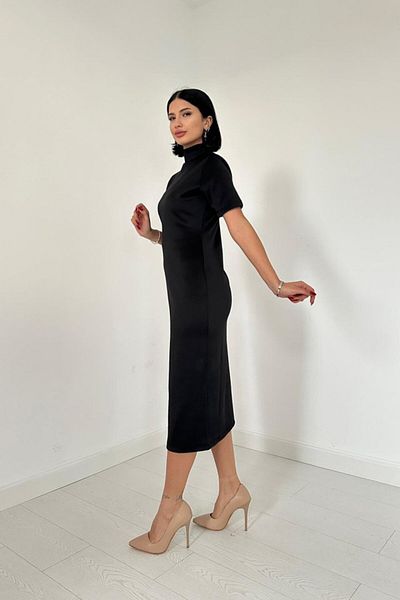modaserdem Black Turtleneck Dress