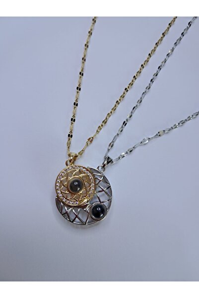 Çelik İkili 100 dilde seni seviyorum Çelik kolyeler