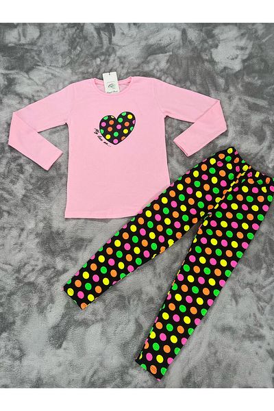 NEWKİDS 8-12 Years Old Printed Tights Girl's Suit