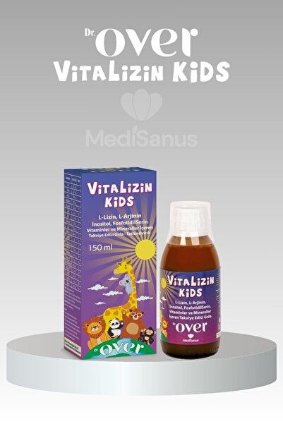 Dr over Vitalizin Kids L-lizin, L-arjinin, Inositol, Fosfotidilserin, Vitamin Ve Min. Içeren Tak. Ed. Gıda