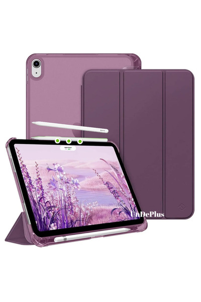 UnDePlus İpad Air 11inç M2/m3 Air 4/5.nesil 10.9 Uyumlu Kılıf Pu Deri Smart Standlı Case Flip