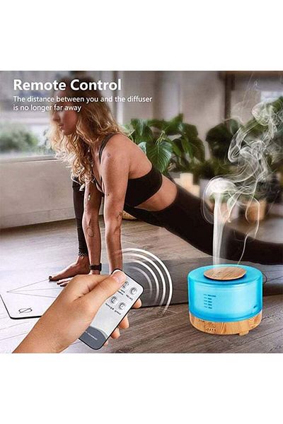 COOYA ناشر الروائح العلاجية، مرطب هواء مزود بإضاءة LED، ناشر زيوت عطرية برذاذ بارد بالموجات فوق الصوتية