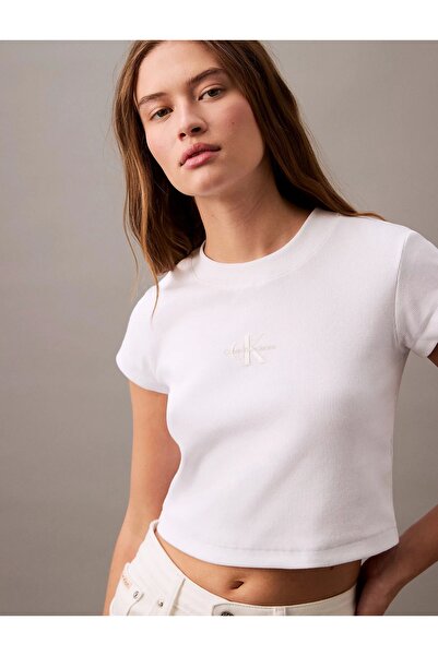 Calvin Klein Kadın Beyaz Tişörtler