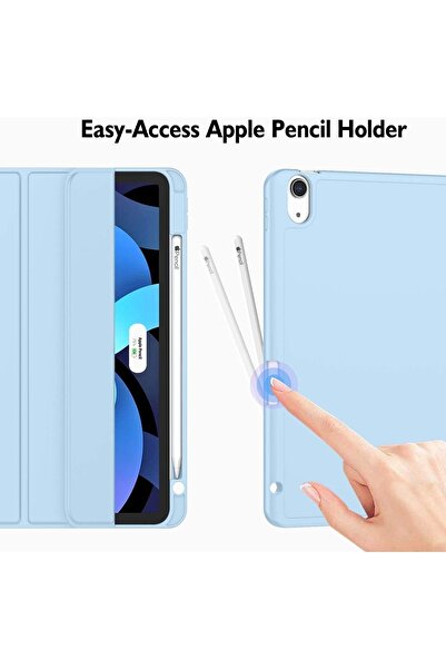 UnDePlus iPad Air 11Inch M2/M3 Air 4/5Th Generation 10.9 Compatible Case with Pen Charge Pen Compartment