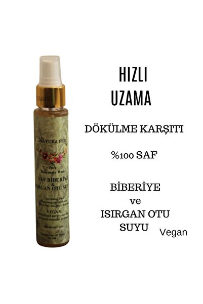 NATURAFEDİ Biberiye ve Isırgan Otu Suyu Dökülme Karşıtı %100 Doğal ve Saf 100 ml