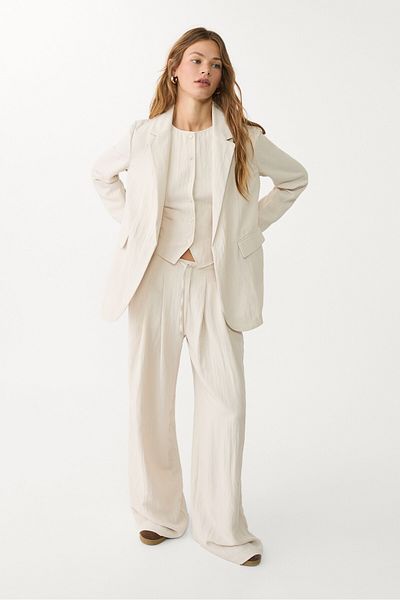 Stradivarius Creased flowing regular fit blazer
