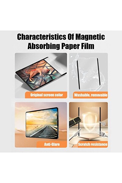 UnDePlus Apple iPad Air 11Inch M2/M3 Compatible Multi-Use Magnetic Paper Like Screen Protector A2902 A2903