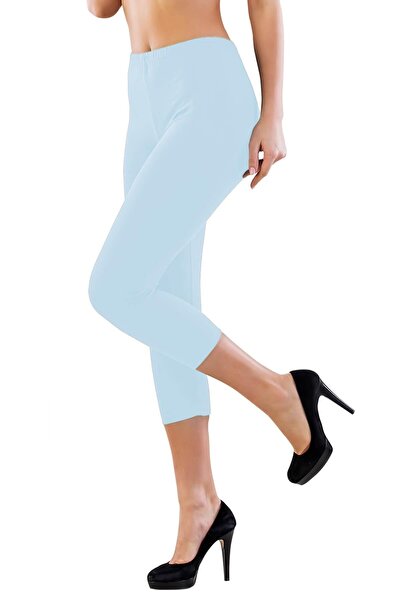 Emay Ice Blue Mi Emay 7600 Lycra Capri Leggings