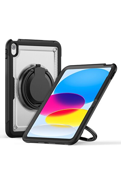 UnDePlus İpad Air 11inç M2/m3 2025-2024 Uyumlu Kılıf Handle Ring Yüzüklü Amour Tank Case Fuji