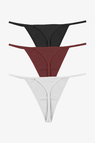 koza iç giyim Women's Cotton Basic Thong Panties 3 Pack