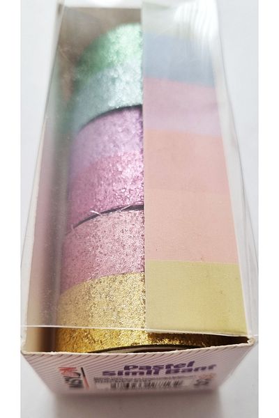 Modellino 6 Pack Pastel Colors Glitter Tape Mission Decoration Tape