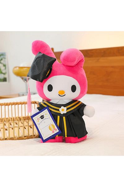 Choice 1psc4 Sanrio Anime Plush 35cm Cinnamoroll My Melody Kuromi Hello Kitty Graduation Plushie Doll Kawai