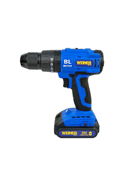 WEINER TECH مثقاب WEINER BCD20V اللاسلكي بدون فرشاة 20 فولت - بطاريتان ليثيوم...