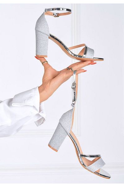 B T Shoes Sandale elegante Malena V2 argintii