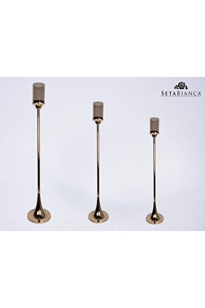 SETABIANCA Seta Regina Mumluk Dev İnce Ayak Büyük Sılver 120 Cm