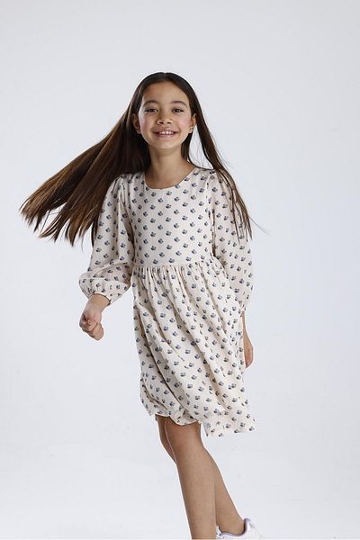 MiaBaby Rochie cu mânecă lungă cu model