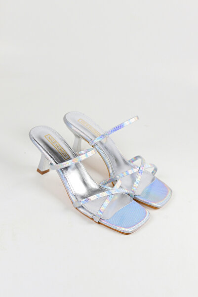 NiceDiffer Sandale de damă cu toc crocodil cu curele la gleznă