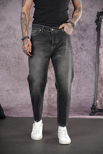 king brich Boyfriend Mold Ανδρικό τζιν παντελόνι μέχρι τον αστράγαλο